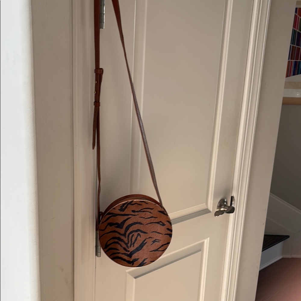 Madewell Brown Tiger Print Crossbody Bag